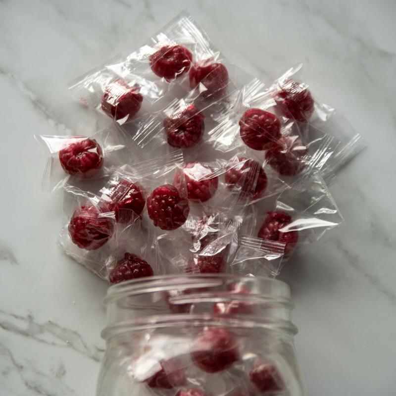 wrapped filled raspberries
